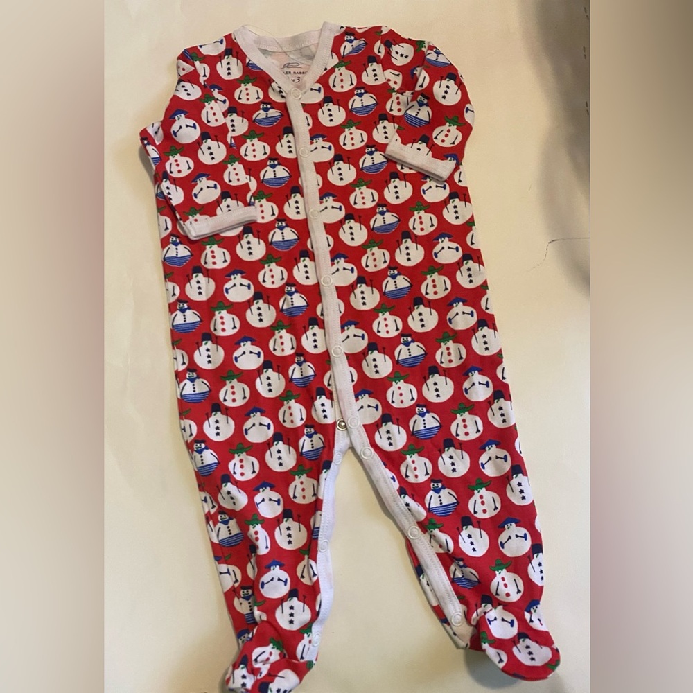 Roller Rabbit Snowman Footie